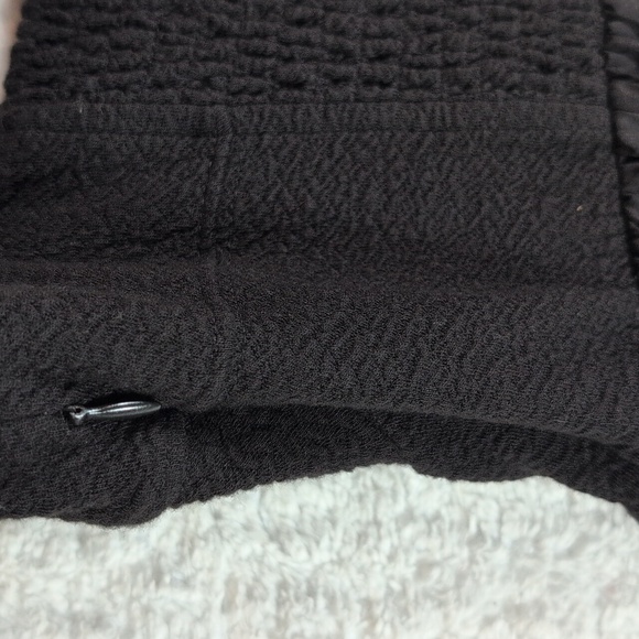 Anthropologie Black Puff Sleeve Mini Dress - Picture 5 of 6